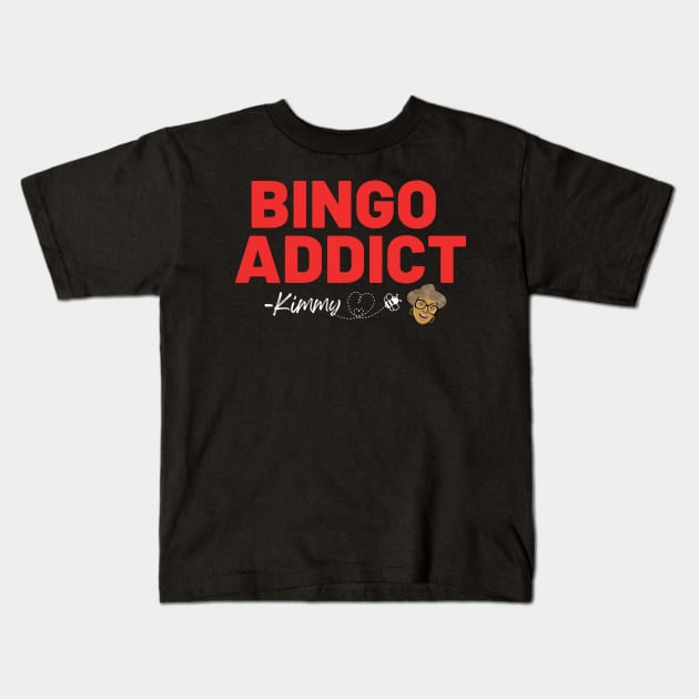 Bingo Addict Red Kids T-Shirt by Confessions Of A Bingo Addict